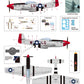 Instrucciones del set de mejora para caza P-51D Mustang en escala 1/48 de Def Model referencia JD48005
