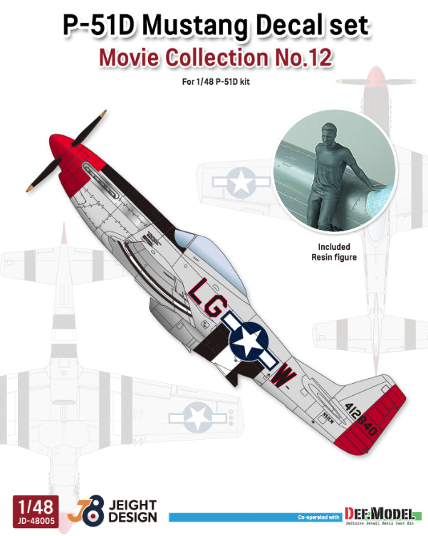 DEF MODEL (1/48) P-51D Mustang Decal/PE/figure Movie Collection No.12