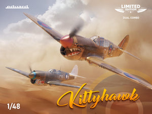 Portada de la caja de la maqueta del caza británico Kittyhawk en versión limitada dual combo en escala 1:48 de Eduard referencia 11187