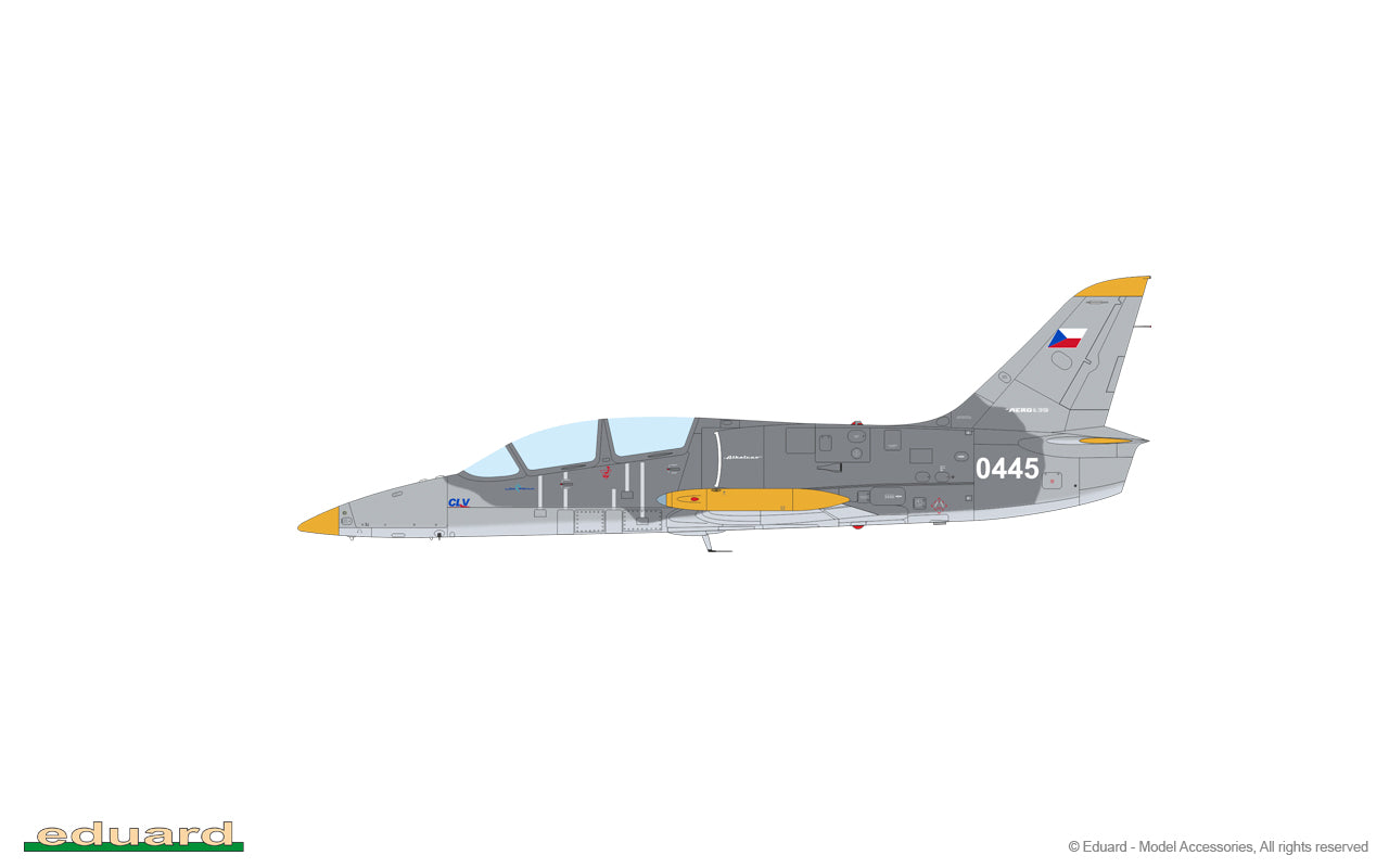 Esquema de pintura 2 de la maqueta del avión de entrenamiento checo L-39C Albatros en escala 1:72 de Eduard referencia 7044
