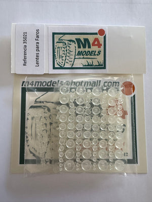 Juego de lentes en distintos diametros para faros del fabricante M4 Models