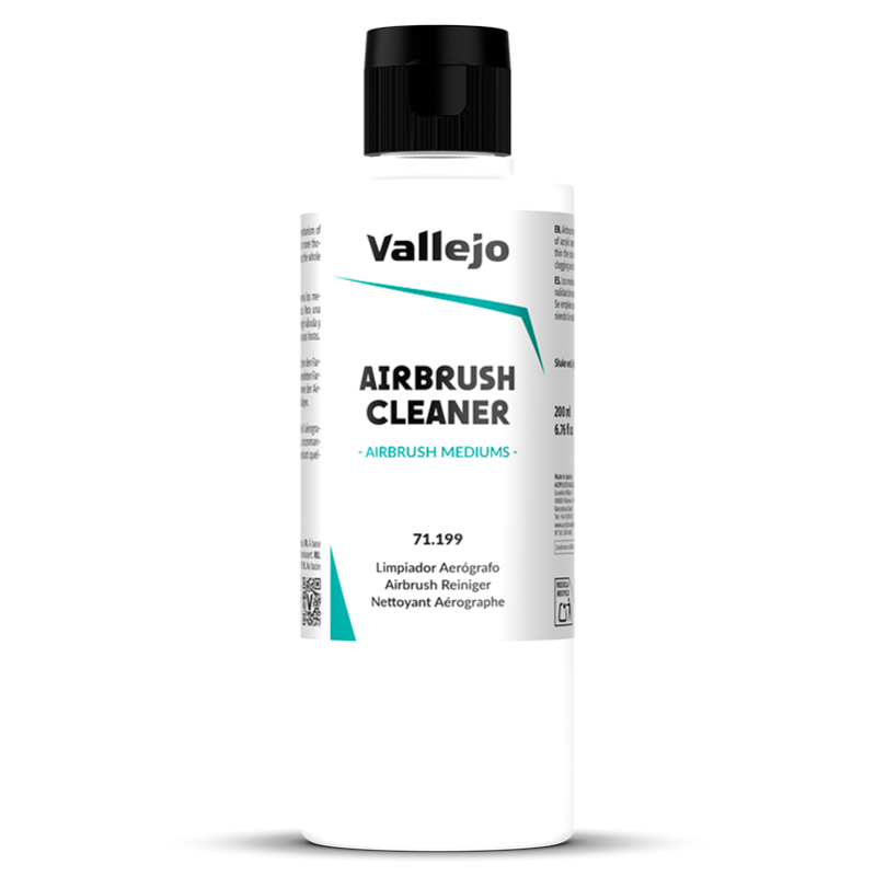 Bote de 200ml del limpiador Vallejor para aerografos referencia 71199