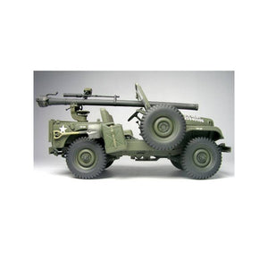 Vista lateral de la maqueta M38 A1C con cañón de 106mm en escala 1:35 de AFV Club referencia 35S19