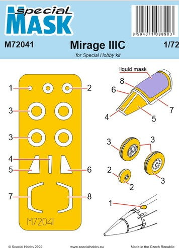 CMK (1/72) Mirage IIIC Mask (for Special Hobby)