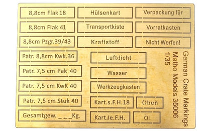 Mathho MATHO (1/35) German Crate Markings (Airbrush Templates)