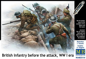 MASTER BOX (1/35) British Infantry before the attack WW I era