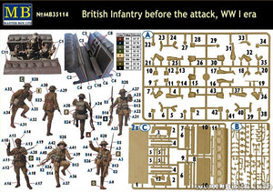 MASTER BOX (1/35) British Infantry before the attack WW I era