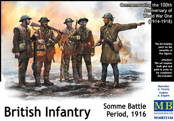 MASTER BOX (1/35) British Infantry Somme Battle Period 1916, WWI era
