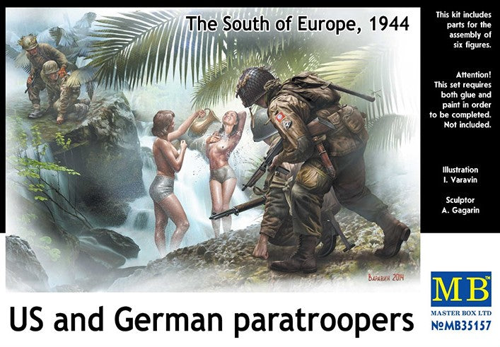 MASTER BOX (1/35) The South of Europe, 1944 - US and German paratroopers