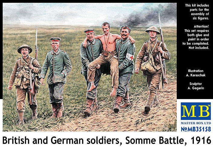 MASTER BOX (1/35) British and German soldiers Somme Battle, 1916
