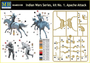MASTER BOX (1/35) Indian Wars Series, kit No. 1. Apache Attack