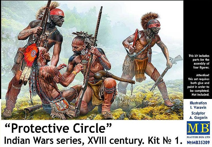 MASTER BOX (1/35) Protective Circle. Indian Wars series, the XVIII century. Kit No 1