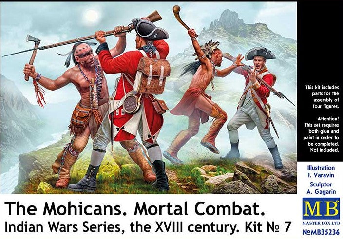 MASTER BOX (1/35) The Mohicans - Mortal Combat - Indian Wars SeriesIndian Wars Series, the XVIII century. Kit No 7