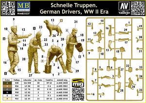 MASTER BOX (1/35) German Drivers, WW II Era Schnelle Truppen