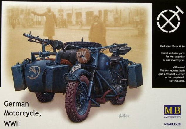 MASTER BOX (1/35) German Motorcycle WWII (BMW R75)