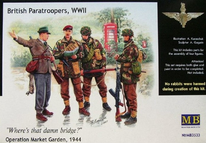 MASTER BOX (1/35) British Paratroopers, WWII "Where's that damn bridge?" Operation Market Garden, 1944