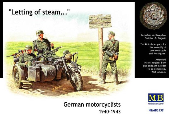 MASTER BOX (1/35) German Motorcyclists 1940-1943 "Letting off steam..."