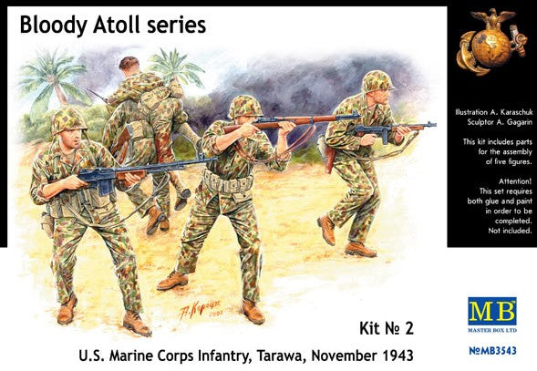 MASTER BOX (1/35) Bloody Atoll series Kit No 2 U.S. Marine Corps Infantry Tarawa, November 1943