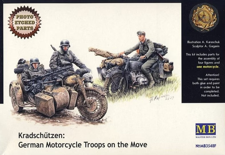 MASTER BOX (1/35) "Kradschutzen: German Motorcycle Troops on the Move"