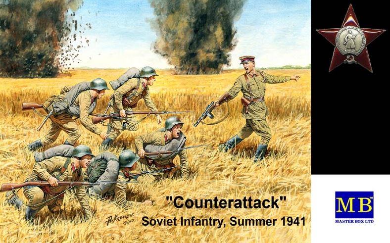 MASTER BOX (1/35) Counterattack Soviet Infantry, Summer 1941