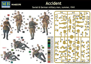 MASTER BOX (1/35) Accident - Soviet & German military men, summer, 1941