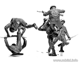 MASTER BOX (1/35) Hand-to-hand fight, British and German infantry. Battles in Northern Africa. WW II era. Kit 1.