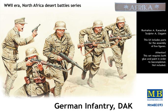 MASTER BOX (1/35) German Infantry DAK, WWII era, North Africa desert battles series