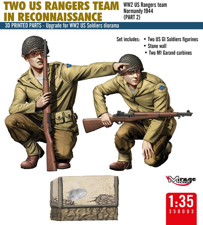 MIRAGE HOBBY (1/35) Two US Rangers Team In Reconnaissance