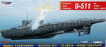 Maqueta del submarino alemán U-511 de Tipo IX B en escala 1/400 de Mirage Hobby referencia 40042