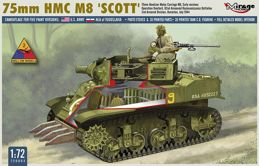 MIRAGE HOBBY (1/72) 75mm HMC M8 'Scott'