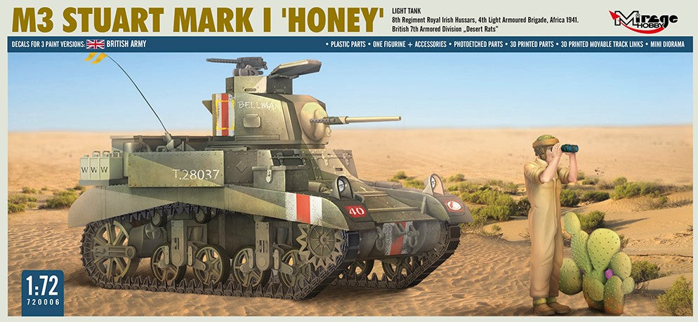 MIRAGE HOBBY (1/72) M3 Stuart Mark I "Honey"