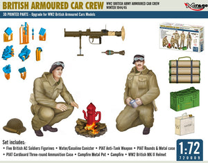 MIRAGE HOBBY (1/72) British Armoured Car Crew - WW2 British Army Armoured Car Crew Winter 1944/45