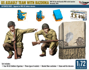 MIRAGE HOBBY (1/72) Équipe d'assaut américaine avec bazooka