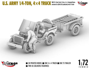 MIRAGE HOBBY (1/72) U.S. Army 1/4 Ton, 4x4 Truck