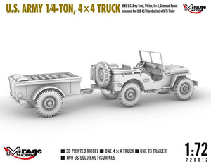 MIRAGE HOBBY (1/72) U.S. Army 1/4 Ton, 4x4 Truck