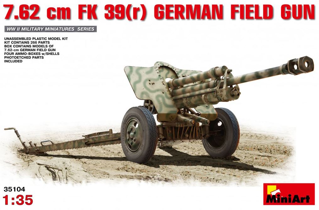 MINIART (1/35) 7.62cm FK 39(r) German Field Gun