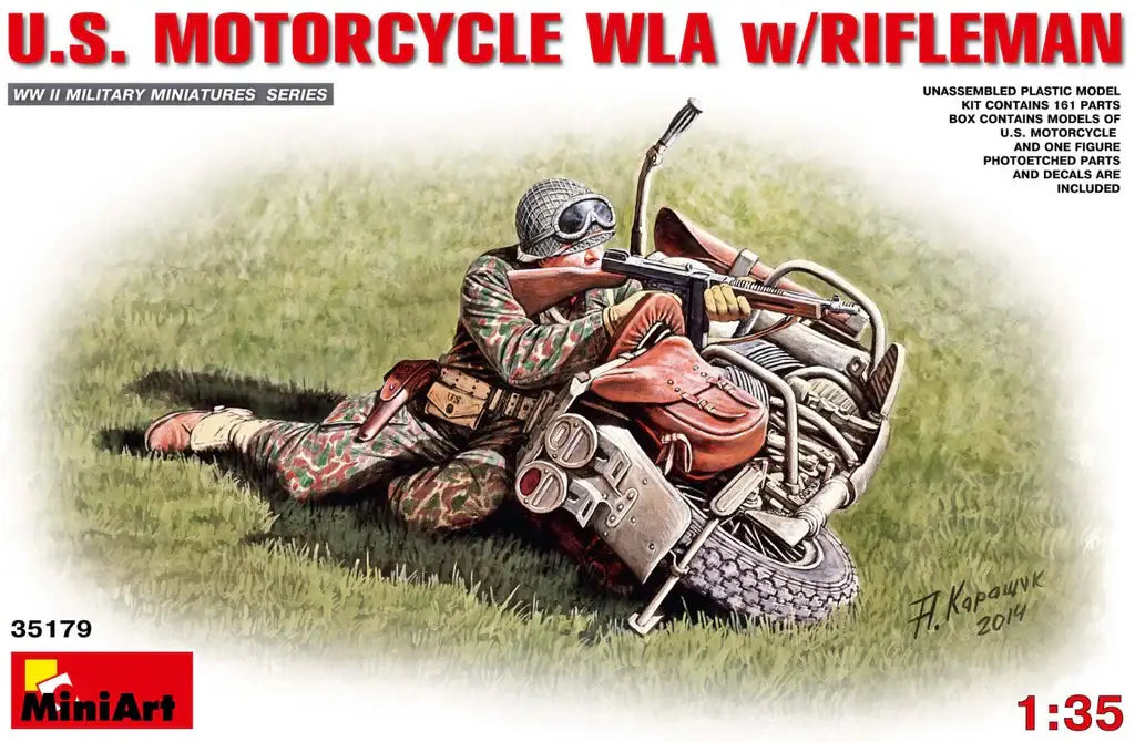 MINIART (1/35) U.S. Motorcycle WLA w/Rifleman