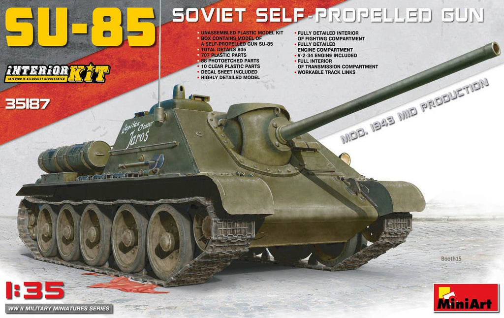 MINIART (1/35) Soviet Self-Propelled Gun SU-85 Mod.1943 Mid Production with Interior Kit