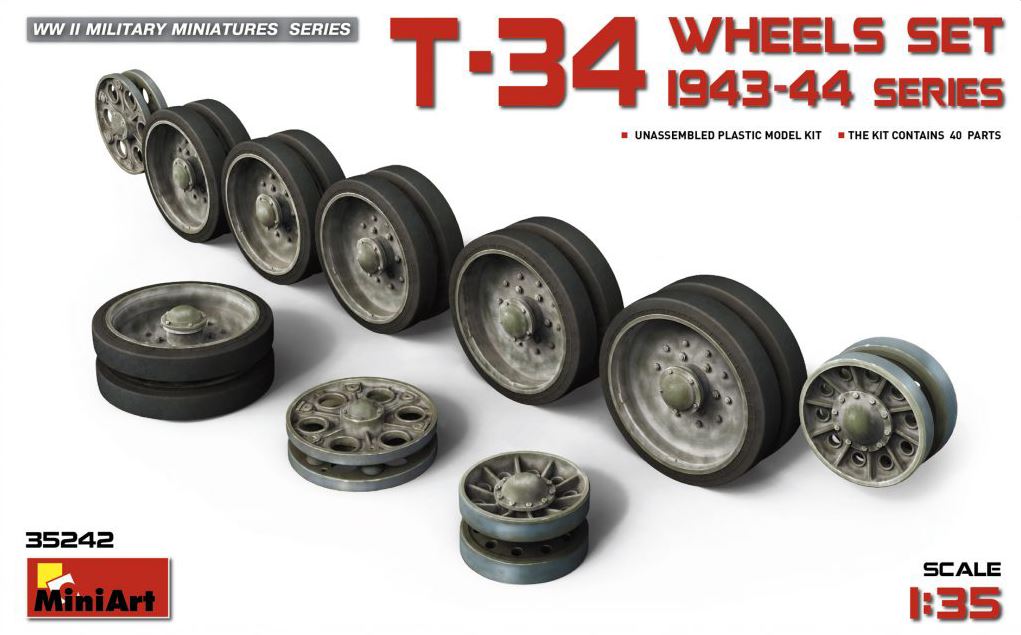 MINIART (1/35) T-34 Wheels Set 1943-44 Series