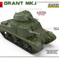 Frontal derecho de la maqueta del tanque británico Grant Mk.I en escala 1:35 de Miniart referencia 35217