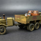 Foto trasera de la maqueta del camión soviético de carga AAA con cocina de campaña en escala 1:35 de Miniart referencia 35257