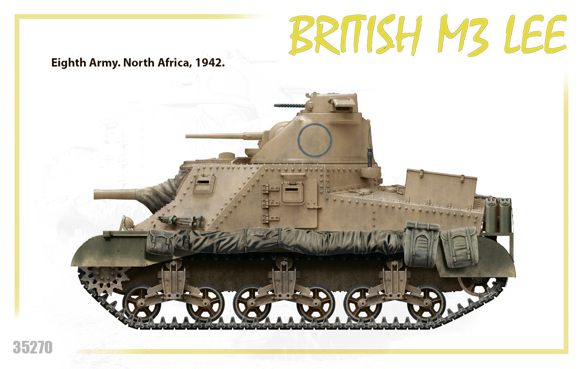 Decoración 1 de la maqueta del carro británico M3 Lee en escala 1:35 de Miniart referencia 35270