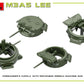 Detalles torreta ametralladora de la maqueta del tanque americano M3A5 Lee en escala 1:35 de Miniart referencia 35279