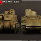 Foto delantera y trasera de la maqueta del tanque americano M3A5 Lee en escala 1:35 de Miniart referencia 35279