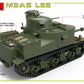 Detalles herramientas traseras de la maqueta del tanque americano M3A5 Lee en escala 1:35 de Miniart referencia 35279