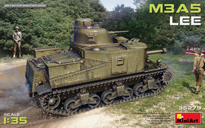 Portada de la caja de la maqueta del tanque americano M3A5 Lee en escala 1:35 de Miniart referencia 35279
