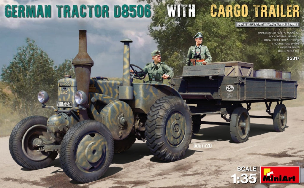 MINIART (1/35) German Tractor ‌D8506‌ with ‌Cargo ‌Trailer