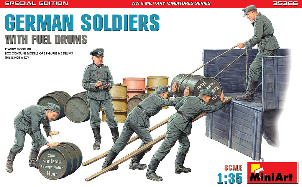 MINIART (1/35) German Soldiers with Fuel Drums - Special Edition