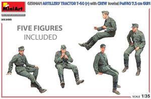MINIART (1/35) German Artillery Tractor T-60(r) with Crew, Towing PaK40 7.5cm Gun
