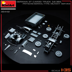 MINIART (1/35) German 3t Cargo Truck 3,6-36S. Pritsche-Normal-Type Military Service